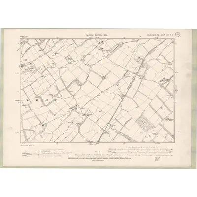 1897 Map of Roxburghshire Sheet XIV.SW, 1899 Print