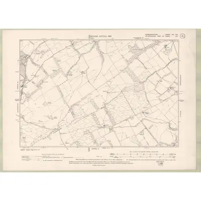 1897 Map of Roxburghshire Sheet XIX.NE, 1899 Print
