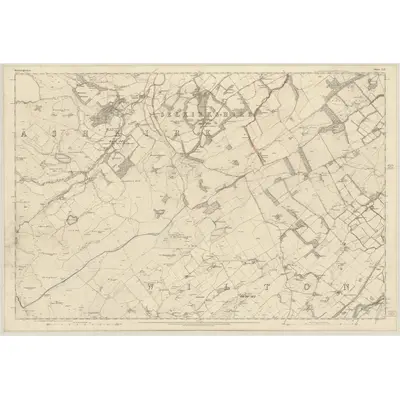 1858 Map of Roxburghshire, Sheet XIX, 1863 Print