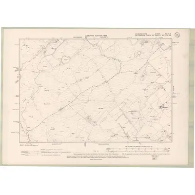 1897 Map of Roxburghshire Sheet XIX.SW, 1899 Print