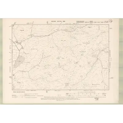 1896 Map of Roxburghshire Sheet XLI.NE, 1899 Print