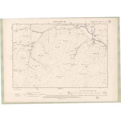 1896 Map of Roxburghshire Sheet XLII.NW, 1899 Print