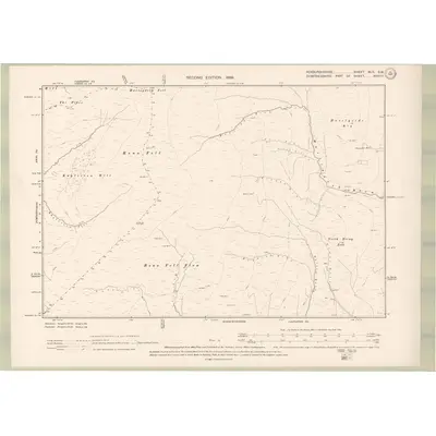 1896 Map of Roxburghshire Sheet XLII.SW, 1899 Print