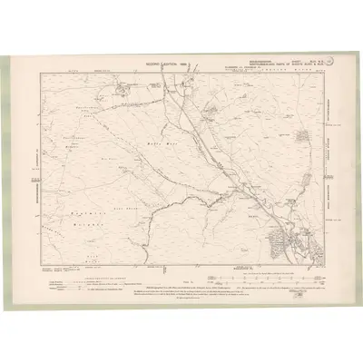 1896 Map of Roxburghshire Sheet XLIII.NE, 1899 Print