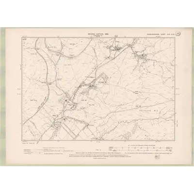 1896 Map of Roxburghshire Sheet XLIII.NW, 1899 Print