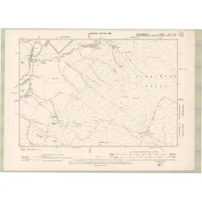 1896 Map of Roxburghshire Sheet XLIII.SW, 1899 Print
