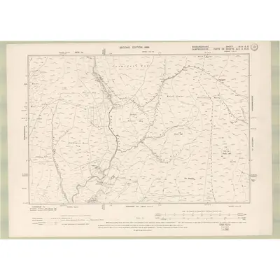 1896 Map of Roxburghshire Sheet XLIV.SE, 1899 Print