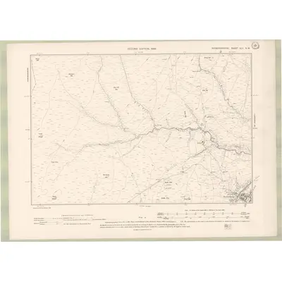 1896 Map of Roxburghshire Sheet XLV.NW, 1899 Print