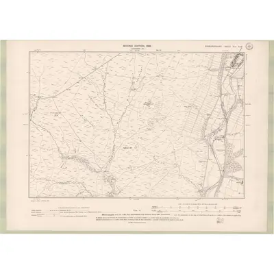 1896 Map of Roxburghshire Sheet XLV.SW, 1899 Print