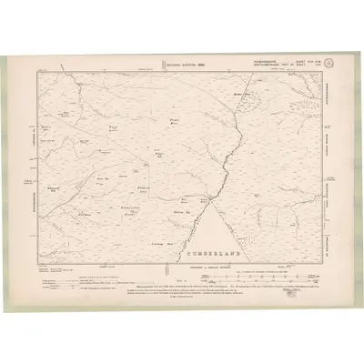 1896 Map of Roxburghshire Sheet XLVI.NW, 1899 Print