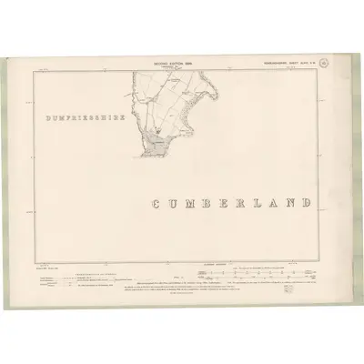 1896 Map of Roxburghshire Sheet XLVIII.SW, 1899 Print