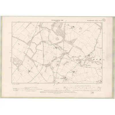 1897 Map of Roxburghshire Sheet XV.NE, 1899 Print