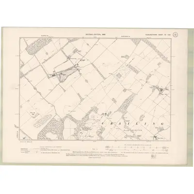 1897 Map of Roxburghshire Sheet XV.NW, 1899 Print