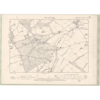 1897 Map of Roxburghshire Sheet XV.SW, 1899 Print