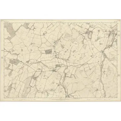 1859 Map of Roxburghshire, Sheet XVI, 1863 Print