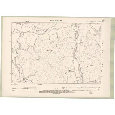 1896 Map of Roxburghshire Sheet XVI.SE, 1899 Print