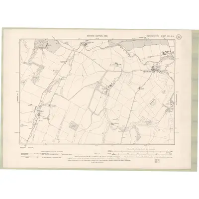 1896 Map of Roxburghshire Sheet XVI.SW, 1899 Print