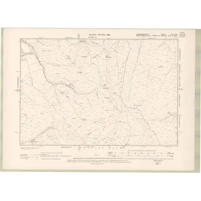 1896 Map of Roxburghshire Sheet XVII.SW, 1899 Print
