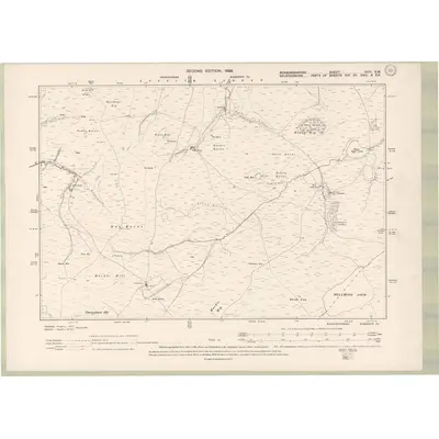 1896 Map of Roxburghshire Sheet XVIII.SW, 1899 Print