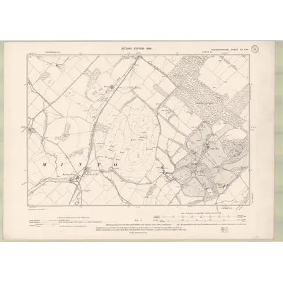 1897 Map of Roxburghshire Sheet XX.NW, 1899 Print