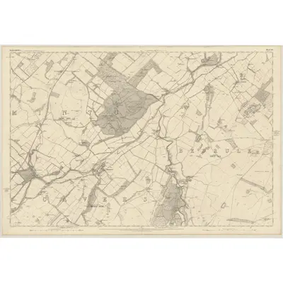 1858 Map of Roxburghshire, Sheet XX, 1863 Print