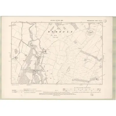 1897 Map of Roxburghshire Sheet XX.SE, 1899 Print