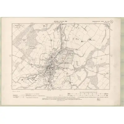 1897 Map of Roxburghshire Sheet XXI.NW, 1899 Print