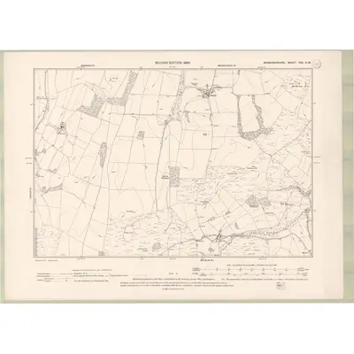 1896 Map of Roxburghshire Sheet XXII.NW, 1899 Print