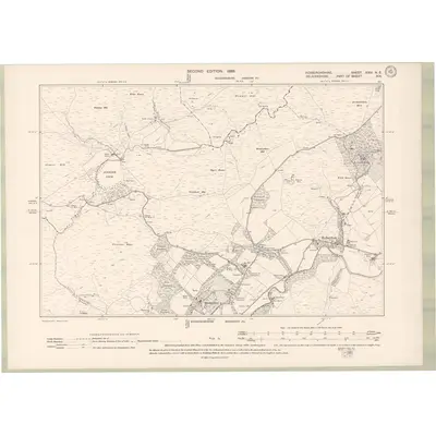 1897 Map of Roxburghshire Sheet XXIV.NE, 1899 Print