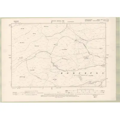 1897 Map of Roxburghshire Sheet XXIV.SW, 1899 Print