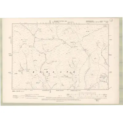 1896 Map of Roxburghshire Sheet XXIX.NW, 1899 Print
