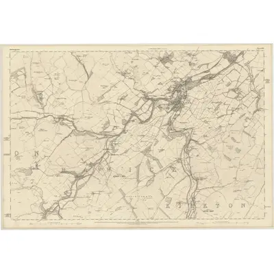 1858 Map of Roxburghshire, Sheet XXV, 1863 Print
