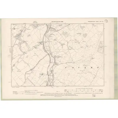 1897 Map of Roxburghshire Sheet XXV.SE, 1899 Print