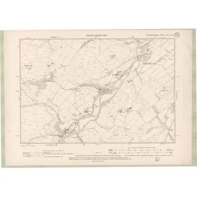 1897 Map of Roxburghshire Sheet XXV.SW, 1899 Print