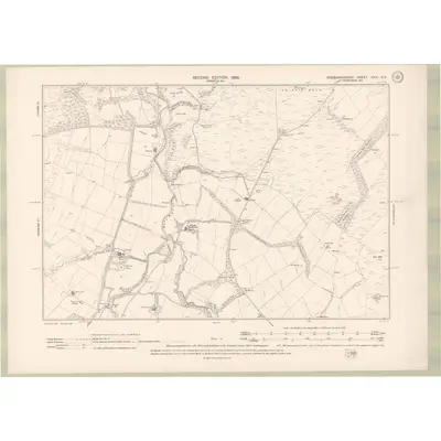 1896 Map of Roxburghshire Sheet XXVI.NE, 1899 Print