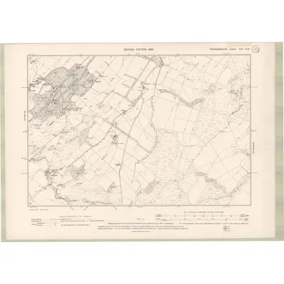 1896 Map of Roxburghshire Sheet XXVI.NW, 1899 Print