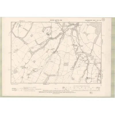 1897 Map of Roxburghshire Sheet XXVII.NW, 1899 Print