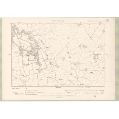 1896 Map of Roxburghshire Sheet XXVII.SE, 1899 Print