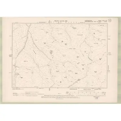 1896 Map of Roxburghshire Sheet XXVIII.NE, 1899 Print