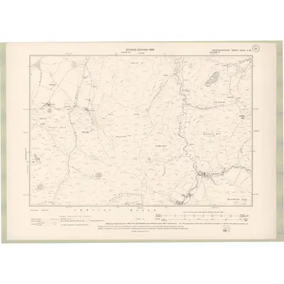 1896 Map of Roxburghshire Sheet XXVIII.SW, 1899 Print