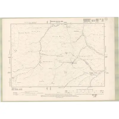 1896 Map of Roxburghshire Sheet XXX.NE, 1899 Print