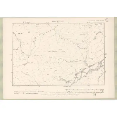 1896 Map of Roxburghshire Sheet XXXI.NE, 1899 Print