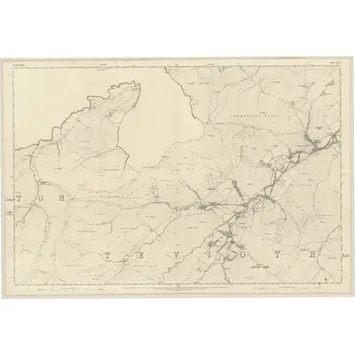 1858 Map of Roxburghshire, Sheet XXXI, 1863 Print