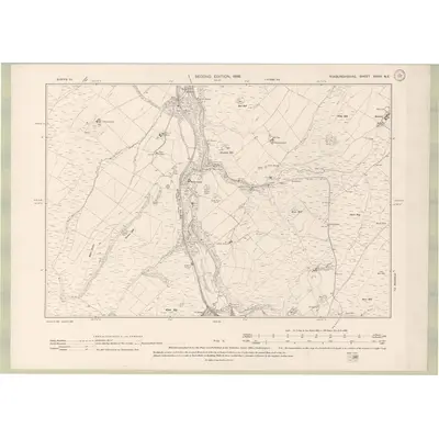1897 Map of Roxburghshire Sheet XXXII.NE, 1899 Print