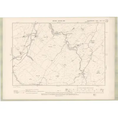 1897 Map of Roxburghshire Sheet XXXII.NW, 1899 Print