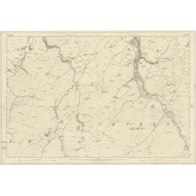 1858 Map of Roxburghshire, Sheet XXXII, 1863 Print