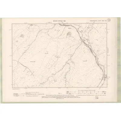 1897 Map of Roxburghshire Sheet XXXII.SE, 1899 Print