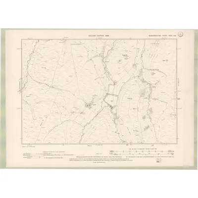 1897 Map of Roxburghshire Sheet XXXII.SW, 1899 Print