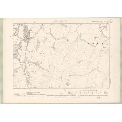 1896 Map of Roxburghshire Sheet XXXIII.NE, 1899 Print