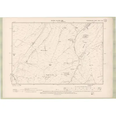 1896 Map of Roxburghshire Sheet XXXIII.SW, 1899 Print